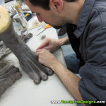 Wolfman movie props custom statue werewolf feet