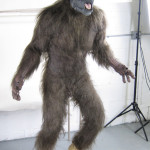 Wolfman movie props costume custom statue werewolf on custom mannequin