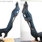 Queen alien costume leg foam latex conservation