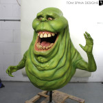 lifesized movie prop statue of Slimer Ghost