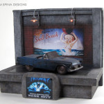 Scale model movie prop car