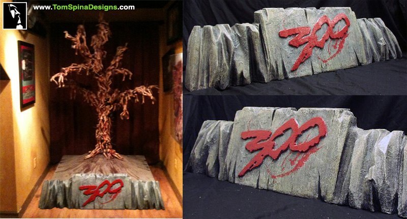 Custom themed base foam sculpture for 300 movie prop