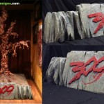 Custom themed base foam sculpture for 300 movie prop