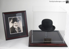 Laurel and Hardy movie prop hat display