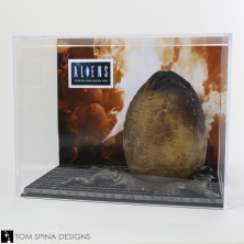 1986 aliens egg prop with custom acrylic display case cover