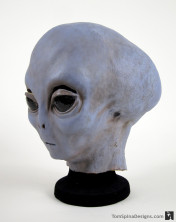 X-files alien props hands and latex mask display