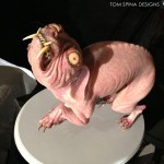 creepy naked mole rat sculpture