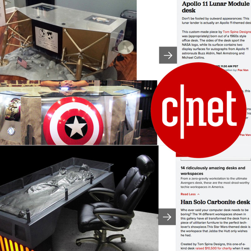 CNET custom desk themed furniture