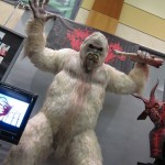 Abominable snowman sculpted statue