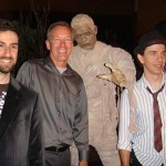 Lon Chaney mummy statues at convention