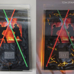 Episode III / 3 Star Wars lightsaber props with custom acrylic display case for Star Wars collectibles