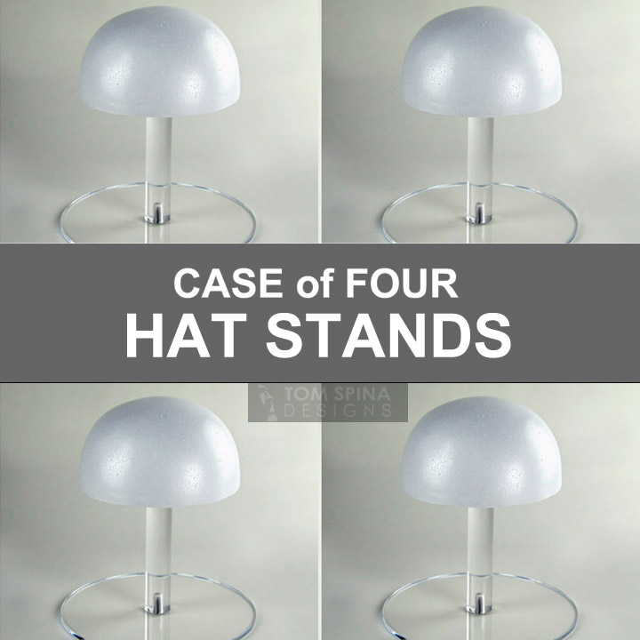 Tall Hat, Wig or Mask Stand w/Acrylic Riser