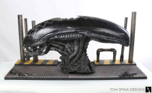 AVP Grid Alien mask movie prop display