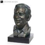 custom sculpted bronze bust tribute bust