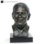 Faux bronze likeness bust sculpture