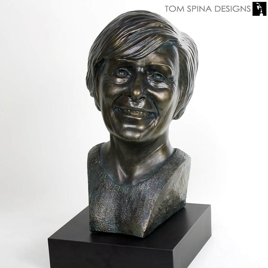 faux bronze tribute bust
