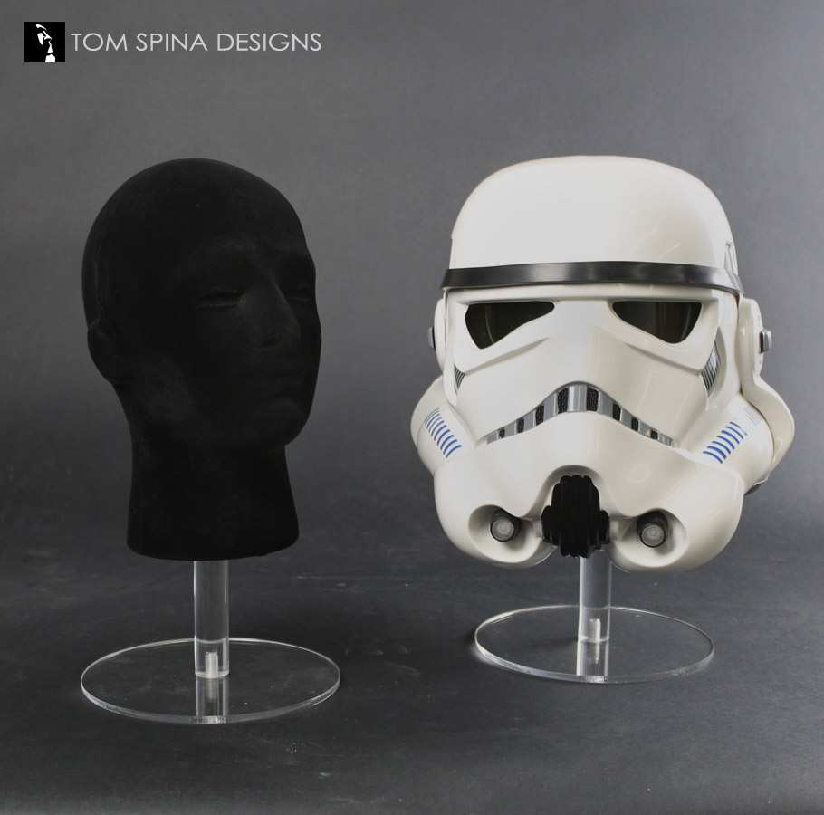 White Styrofoam Male Display Head - Tom Spina Designs » Tom Spina Designs