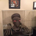 Duros alien mask and hands - mounting and display by Tom Spina Designs