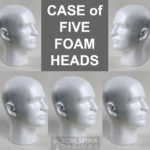 male display heads lifesized mannequin head in white styrofoam