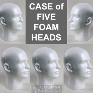 male display heads lifesized mannequin head in white styrofoam