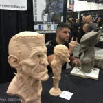 sculpting at at monsterpalooza trade show