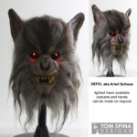 Arliel Schous the Defel alien mask for rental, costume/hands can be made on request