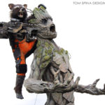 life sized Rocket and Groot Statue