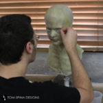 custom glass eyes horror film statue