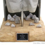 carved foam faux stone display