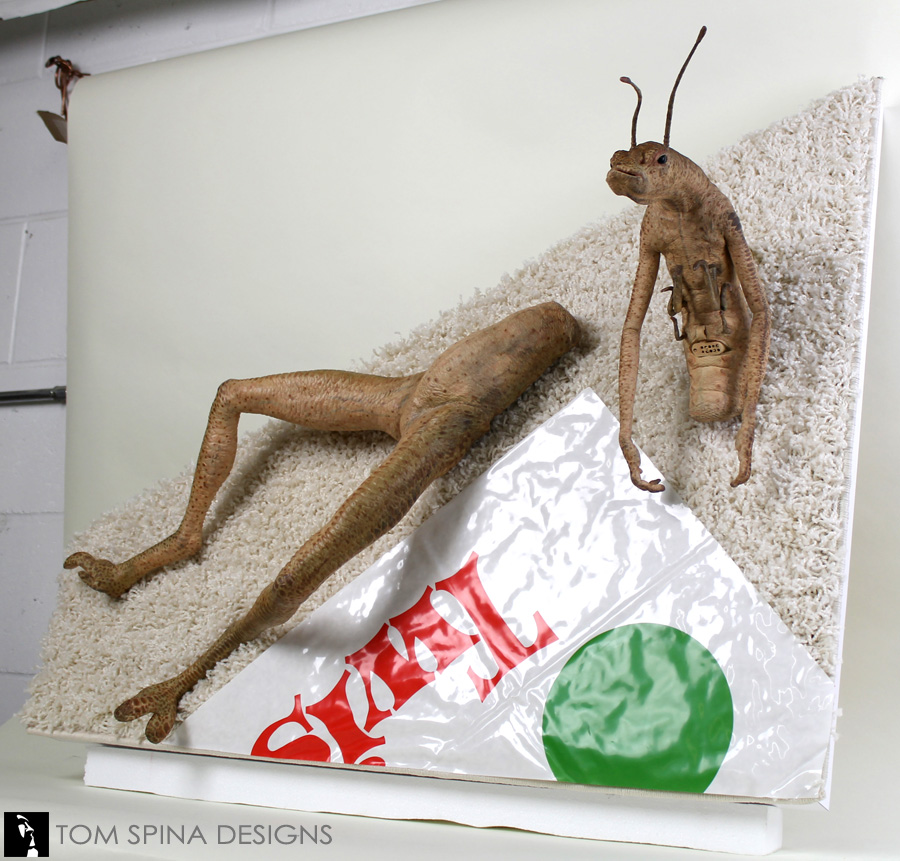 MIB worm guy movie prop display and restoration
