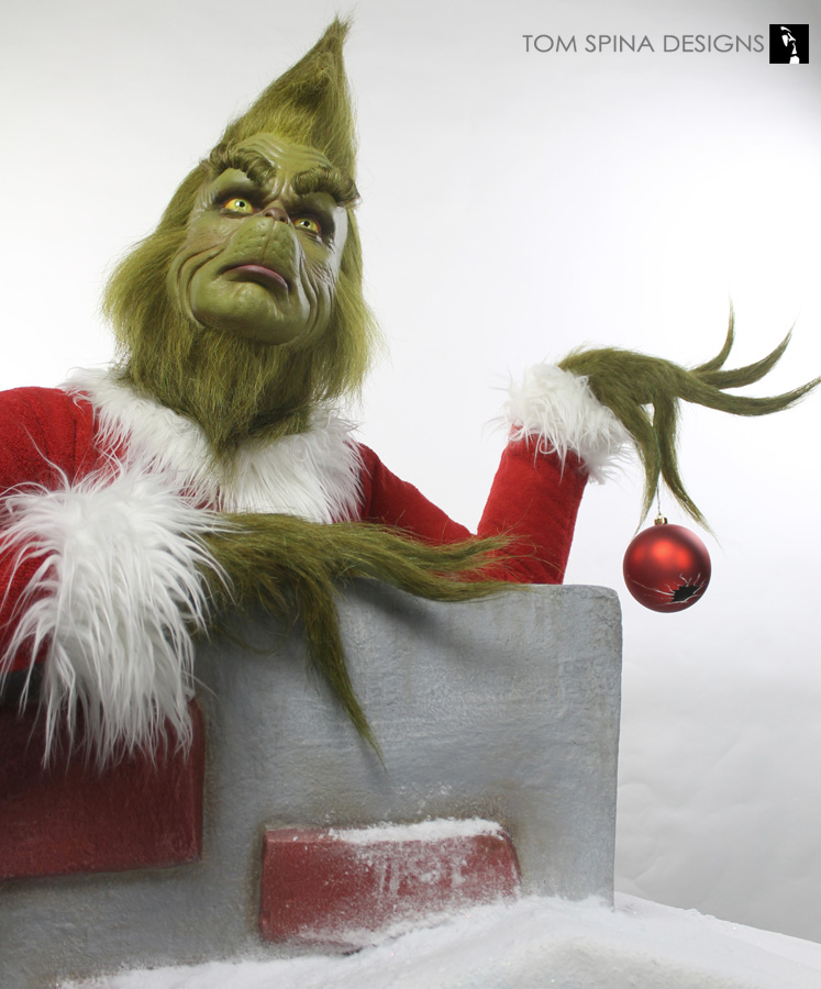 Grinch Makeup Appliance Display Bust - Tom Spina Designs » Tom Spina Designs