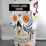 branded foam prop of a sugar skull