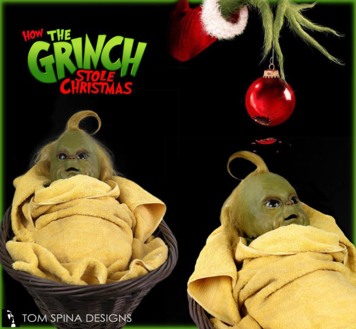 Grinch Makeup Appliance Display Bust - Tom Spina Designs » Tom Spina Designs