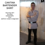 cantina bartender or farmer costume elements available. We've got a shirt and trousers that work in a pinch