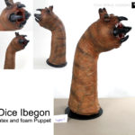 Dice Ibegon or 'snake alien' puppet from the Star Wars cantina