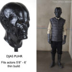 Djas Puhr has a classic, stoic alien look, with a Planet of the Apes style black vest like he wore in the cantina
