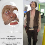 Star Wars costume and makeup foam latex prosthetic for Dr. Evazan, the cantina bully.
