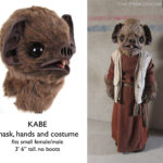 Kabe, the Chadra-fan 'bat alien' from the Star Wars cantina, costume made for a smaller actor