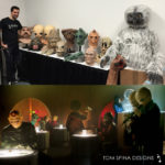 A sampling of our Star Wars character rental costumes, shown backstage at an event and on stage in a Box Busters commercial