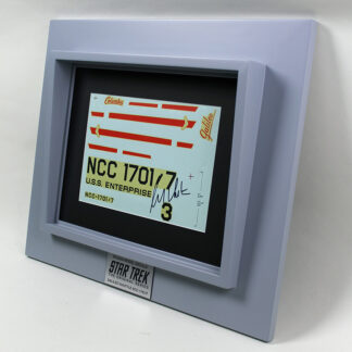 USS Enterprise Starfleet decals in custom display
