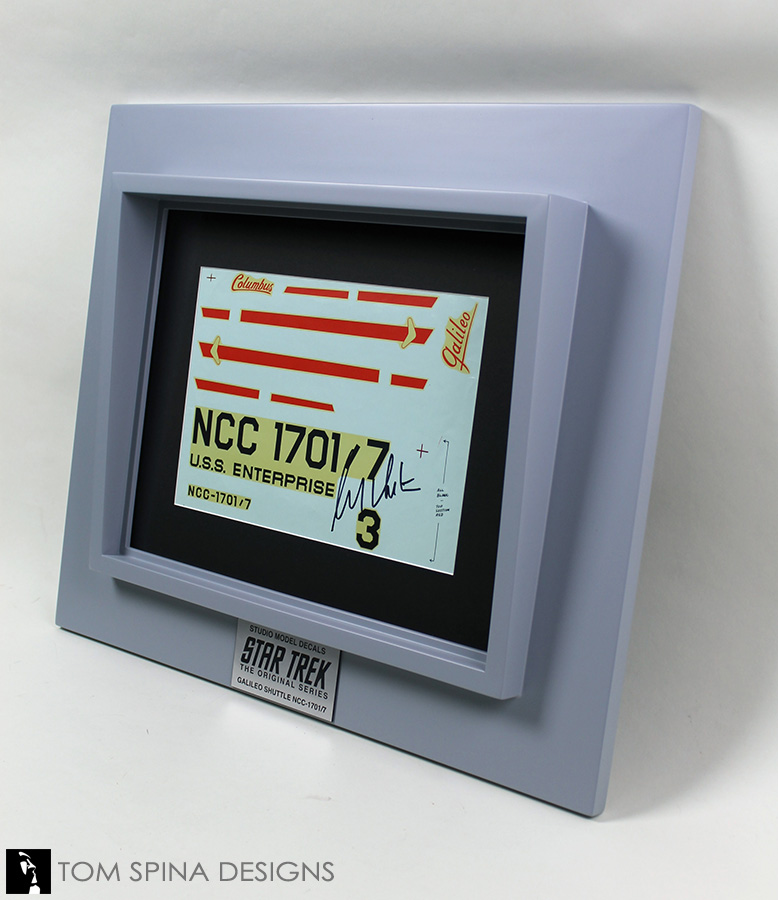 USS Enterprise Starfleet decals in custom display