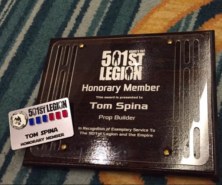 tom spina inducted to 501st as honorary member