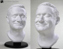 classical Robin Williams lifesized plaster style bust.
