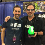 Steve Johnson with slimer statue