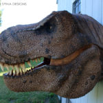 Scaled T-Rex Head Prop Bust wall mount