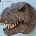 Scaled T-Rex Head Prop Bust