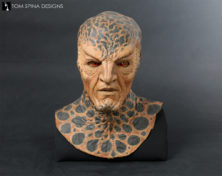 custom display of movie costume mask