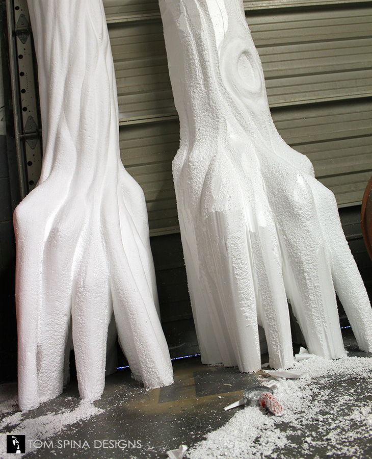 Carved Foam Swamp Tree Props - Tom Spina Designs » Tom Spina Designs