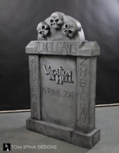 hand carved foam tombstone prop