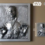 Scaled Han Solo in Carbonite figure plaques for wall decor